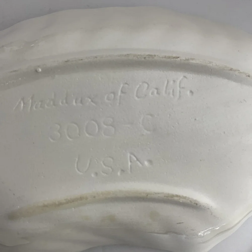 Mid-Century Vintage Maddux Of Calif Lusterware Made In USA 4 Cabbage Leaves 3008